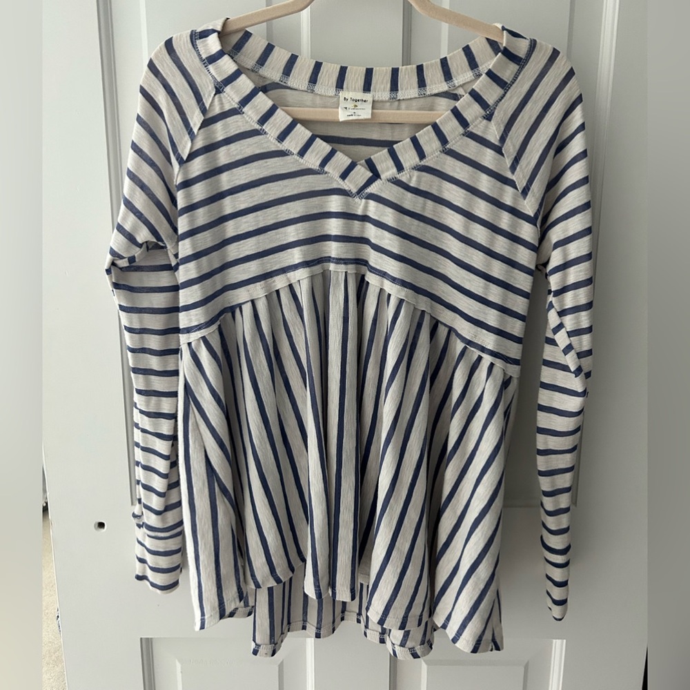 Long sleeve striped top